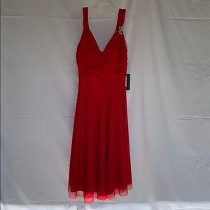 Gorgeous red tank dress with pin detail